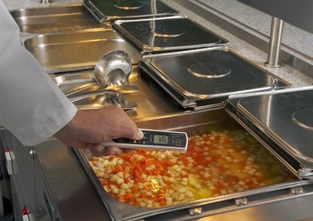 Meten voedseltemperatuur met infrarood